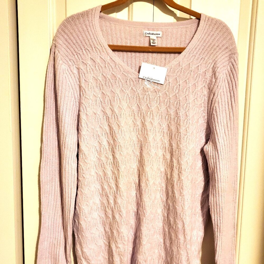 Croft and Barrow Women soft top,2X, lavendar NWT